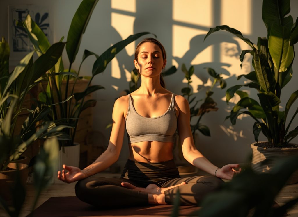 Mulher em momento de serenidade e equilíbrio natural, após descobrir se a oxandrolona aumenta a libido de forma segura ou arriscada.