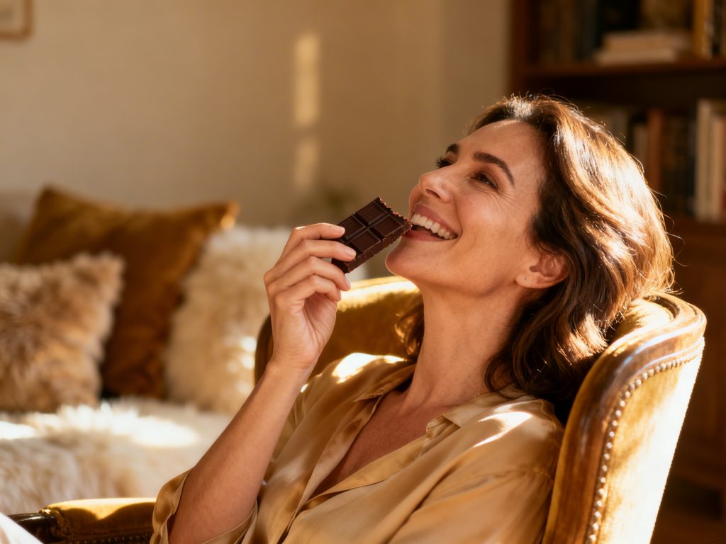 A experiência sensorial de comer alimentos que aumentam a libido feminina.