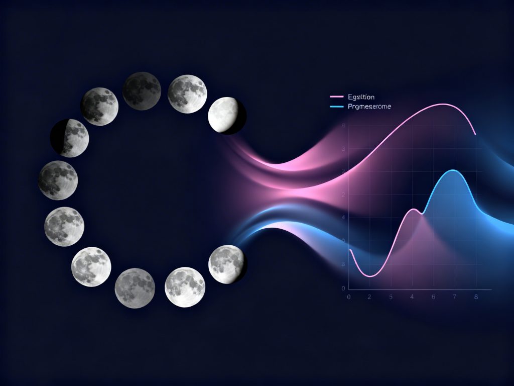 Representação visual do ciclo feminino e a importância de observar os sinais de ovulação e método sintotérmico.