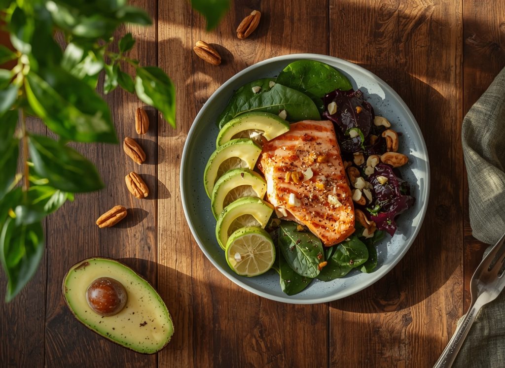 Dieta equilibrada e nutritiva para auxiliar na recuperação da libido no pós-parto.