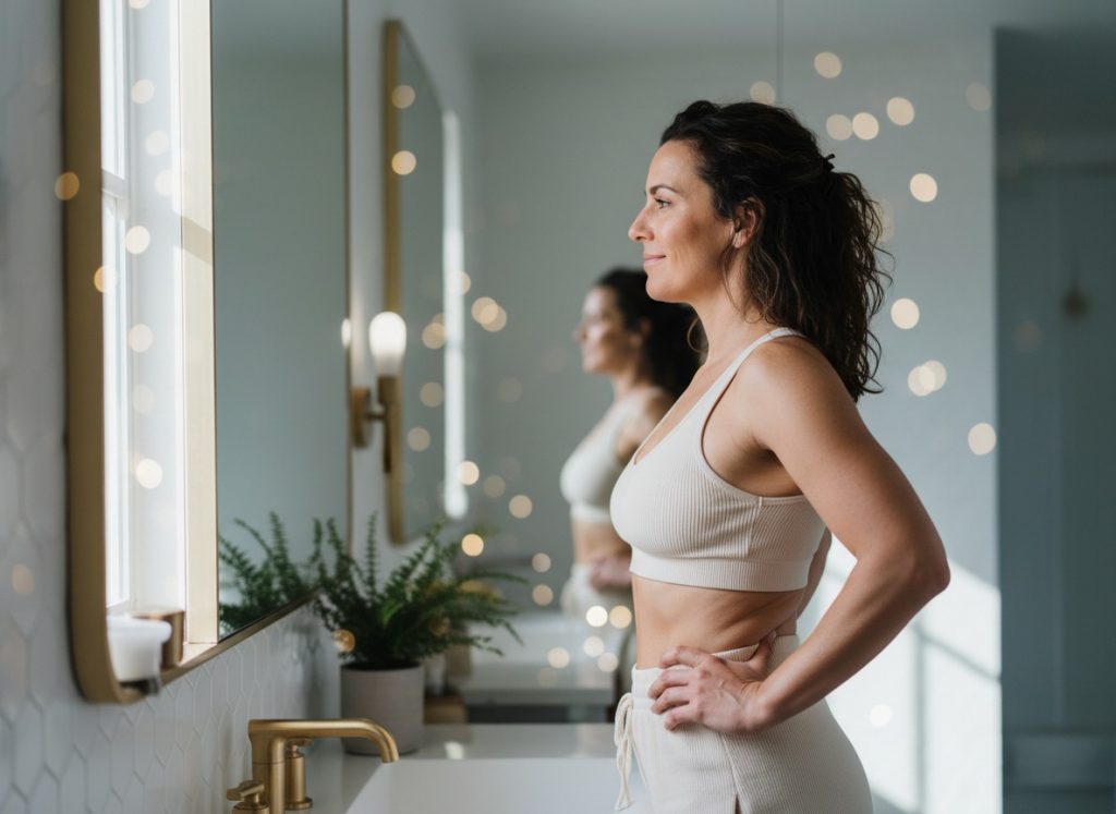 Mulher recuperando a autoestima através da terapia sexual para aumentar a libido.