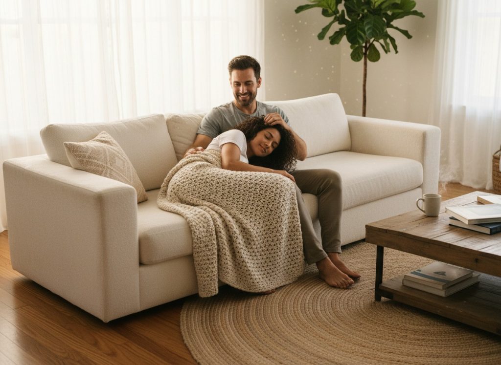 Carinho não-exigente e relaxamento para estimular a libido feminina de forma natural.