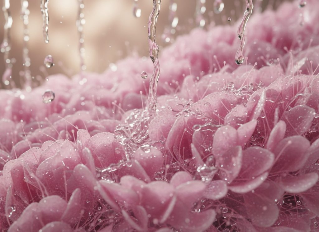 Representação da hidratação celular e saúde da mucosa para melhorar a lubrificação e a libido.