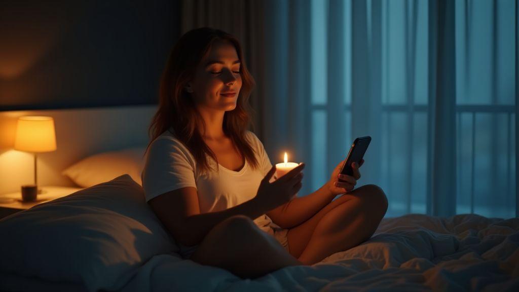 Como a higiene do sono para mulheres com estresse usando meditação guiada e ritual relaxante à noite reduz a ansiedade