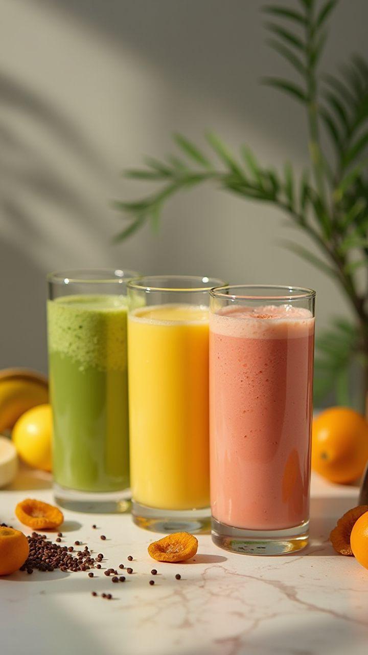Smoothies matinais sem cafeína: segredos naturais para energia
